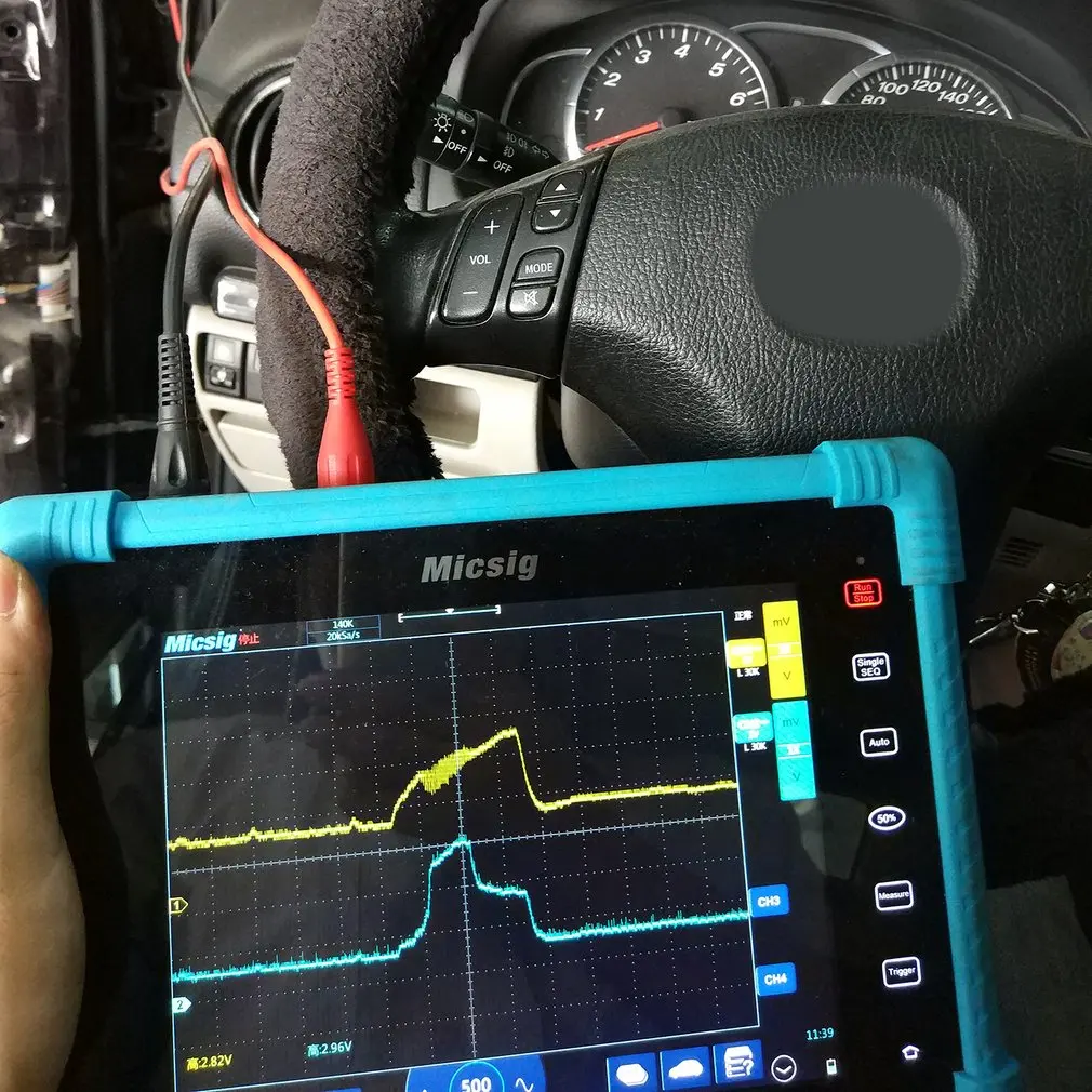 Micsig ATO1102 автомобильный планшет осциллограф сенсорный экран 100 МГц 2CH 1GSa 28Mpt