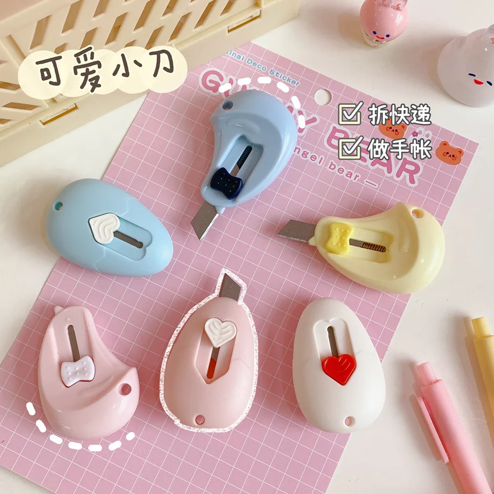 Cute Mini Portable Small Utility Knife Demolition Letter Opening Sticker Paper Knife Wallpaper Student Box Cutter Kawaii