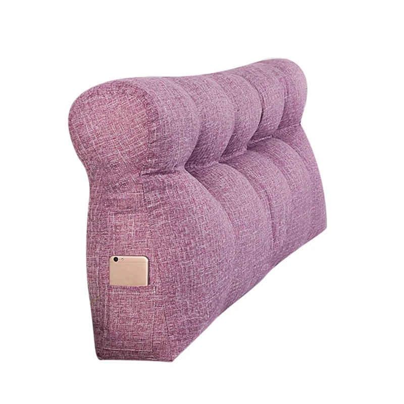 Горячая Подушка распродажа прикроватная мягкая длинная подушка Высокое качество Подушка для спинки однотонная Подушка для спальни декоративные подушки для кровати - Цвет: Purple