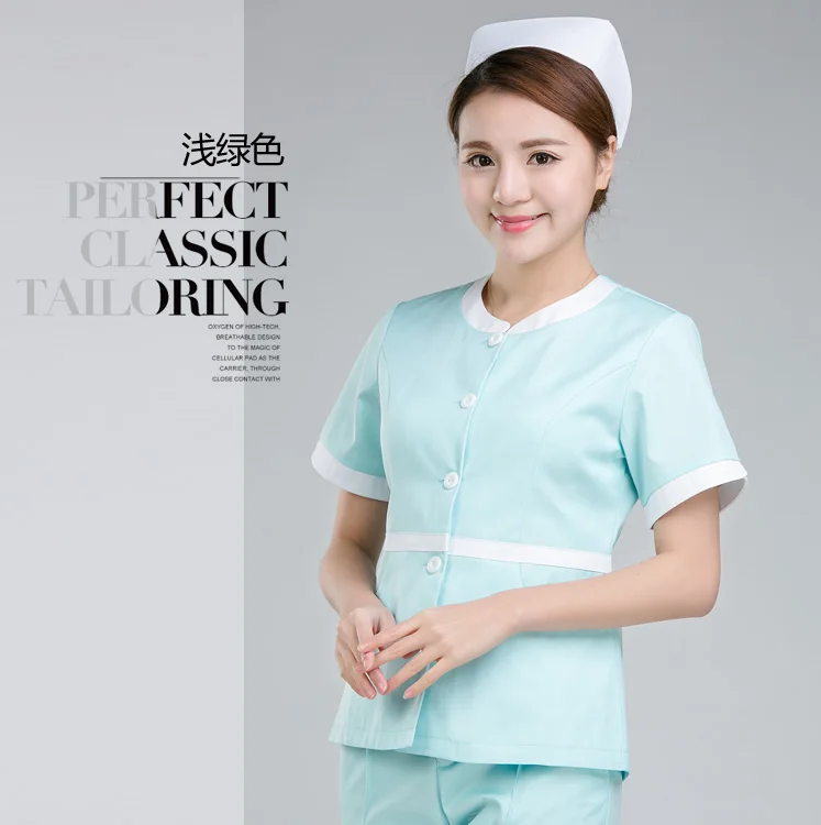 Beauty salon workers' clothing slimming split style nurses in maternal and postnatal work clothes white jacket suit