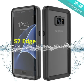 

For Samsung Galaxy S7 Edge Case IP68 Waterproof Cases 360 Degree Protection Shockproof Underwater Cover S7 Edge Case Transparent