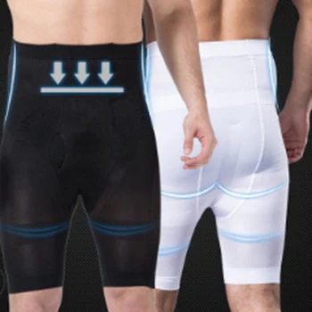

Mens Body Shaper Compression Shorts Waist Trainer Tummy Control Slimming Shapewear Modeling Girdle Anti Chafing Boxer Underwears