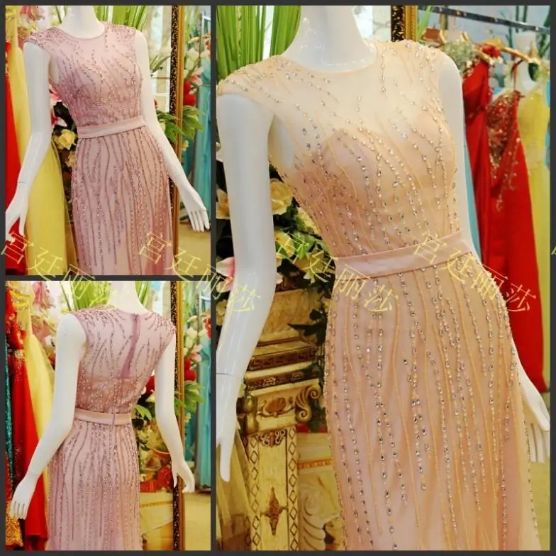 vestido de noiva longo Роскошный Кристалл Формальные невесты сексуальные вечерние длинные платья для выпускного бала Русалка Мать невесты платья