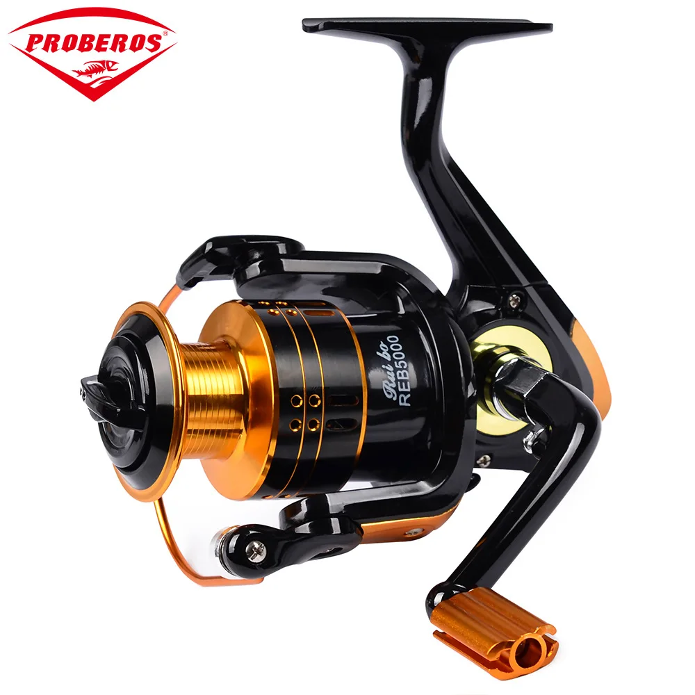 PRO BEROS 5.2:1 Gear Ratio Left/Right Hand Fishing Reel Metal REB1000-7000 12 Bearing Balls Spinning reel 13kg MAX DRAG | Спорт и