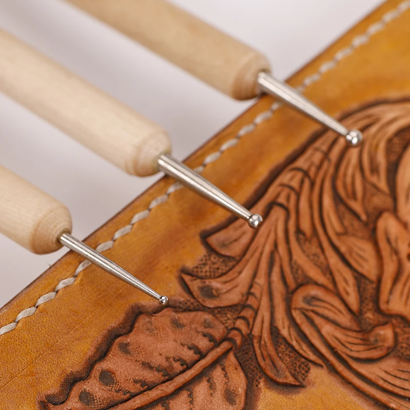 

Stainless Steel Ball Double Headed Modelling Ball Tools DIY Leather Embossing Carving Press Tool Set Pottery Clay Ceramic Tool