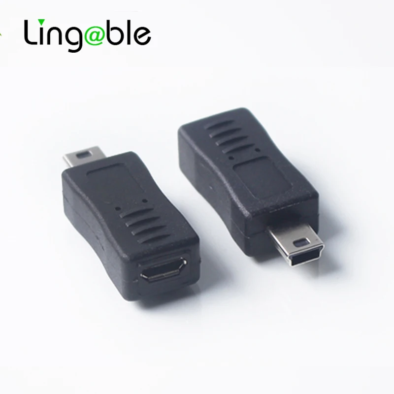 

Lingable USB 2,0 адаптер Оптовая Продажа Mini USB 5pin штекер к Micro USB гнездо адаптер конвертер коннектор Синхронизация данных для MP3 MP4 автомобиля