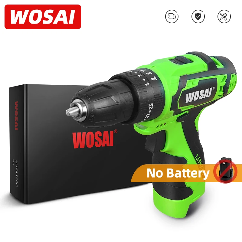 

WOSAI MT Series Bare Only 16V Cordless Drill 36NM Impact Electric Drill Screwdriver 3 Function / Steel / Wood / Masonry Tool