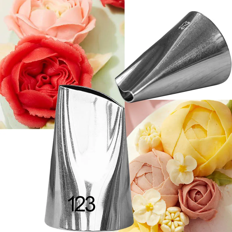 Description Picture 4 of item#123 #124K #125K #126K Austin Rose Petals Decorating Icing Tips Icing Piping Nozzle Fondant Cream Nozzles Baking &Pastry Tools