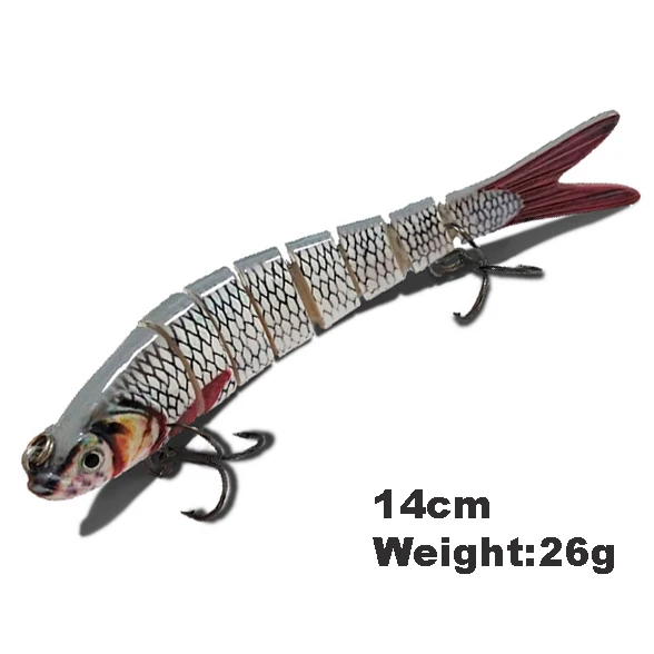 10cm 15.5g Fishing Wobblers Lifelike 7 Segment Swimbait Crankbait Hard Bait Slow Isca Artificial Lures Tackle | Спорт и развлечения