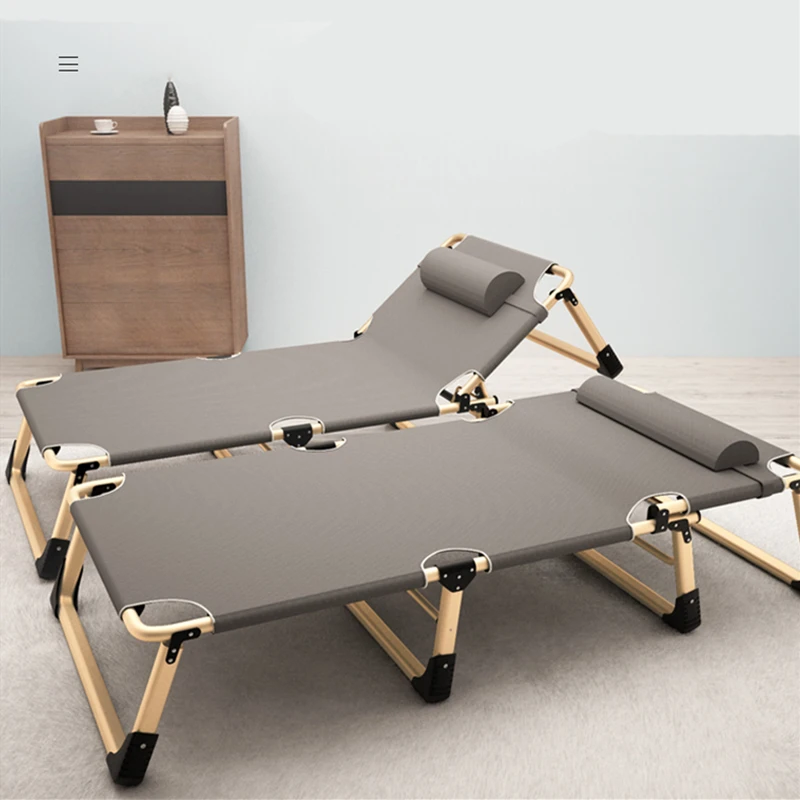 Vouwen Bed Eenpersoonsbed Siësta Thuis Eenvoudige Lunch Bed Begeleidende Draagbare multifunctionele Camp Bed Kantoor Fauteuil