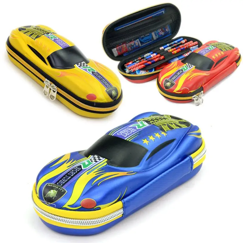 Pencil Cases 3D Racing Car Cartoon Stationery Box For Children