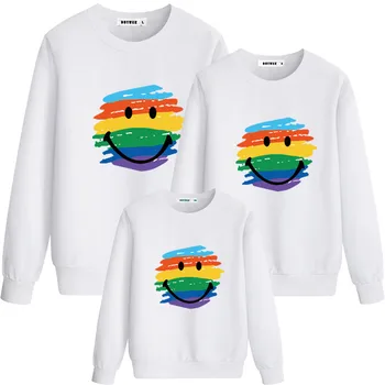 

family matching sweatshirt momy and me clothes father son outfits mother daughter look clothing 2019 Autumn