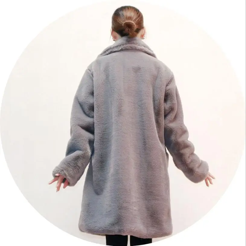 Пальто из искусственного меха женские короткие новые утепленные куртки с воротником под горло модные повседневные высокого качества мех ягненка из искусственного меха