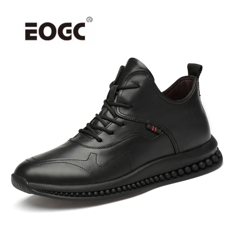 

Spring Autumn Natural Leather Men Shoes Fashion Sneakers Handmade Lace Up Casual Shoes Flats Breathable Walking Shoes Men