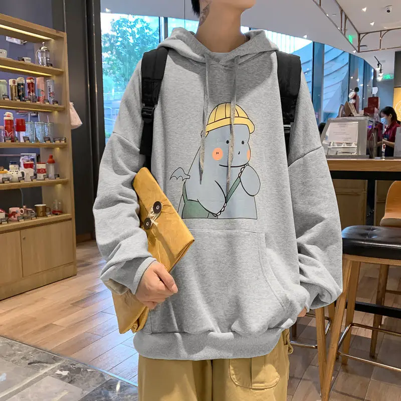Privathinker Cartoon Printed Solid Colors Men Hoodies 2020 Autumn New Men's Hooded Sweatshirts Man Streetwear Casual Pullovers Privathinker Cartoon Printed Solid Colors Men Hoodies 2020 Autumn New Men's Hooded Sweatshirts Man Streetwear Casual Pullovers