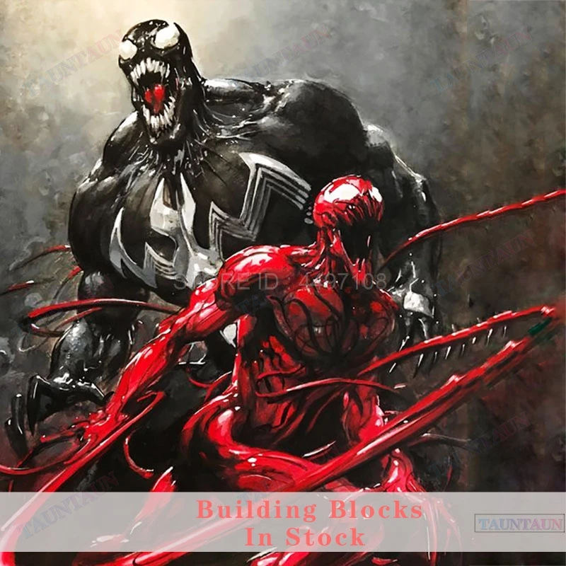 Блоки Игрушки Carnage Korg Venom ЧЕРНЫЙ карлик Человек-паук Marvel Мстители Endgame Халк
