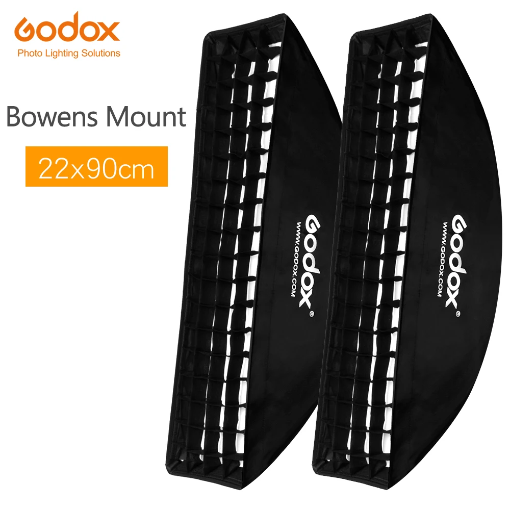

2PCS Godox 9"x 35" 22x90cm Honeycomb Grid Softbox for Photo Strobe Studio Flash Softbox Bowens Mount