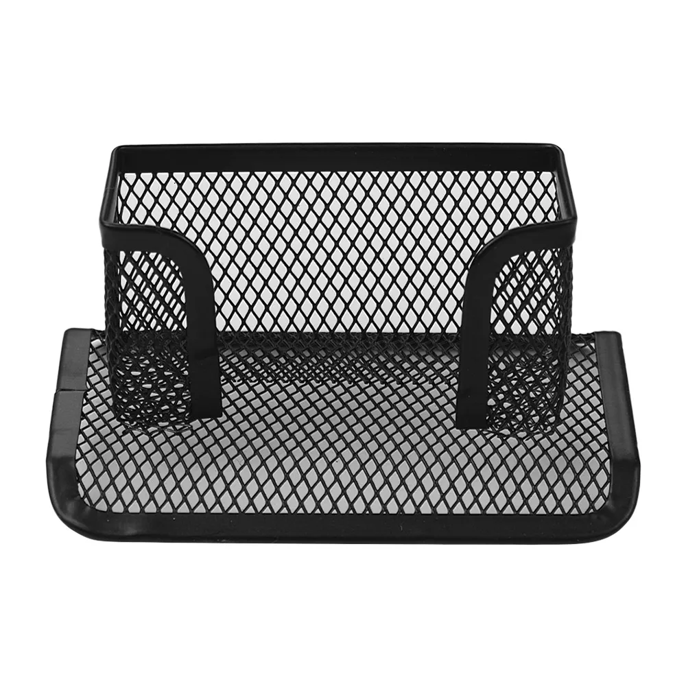 

1 Pcs Metal Mesh Business Card Holder Display Organizer Stand Desk Shelf Box Storage for Office business cards