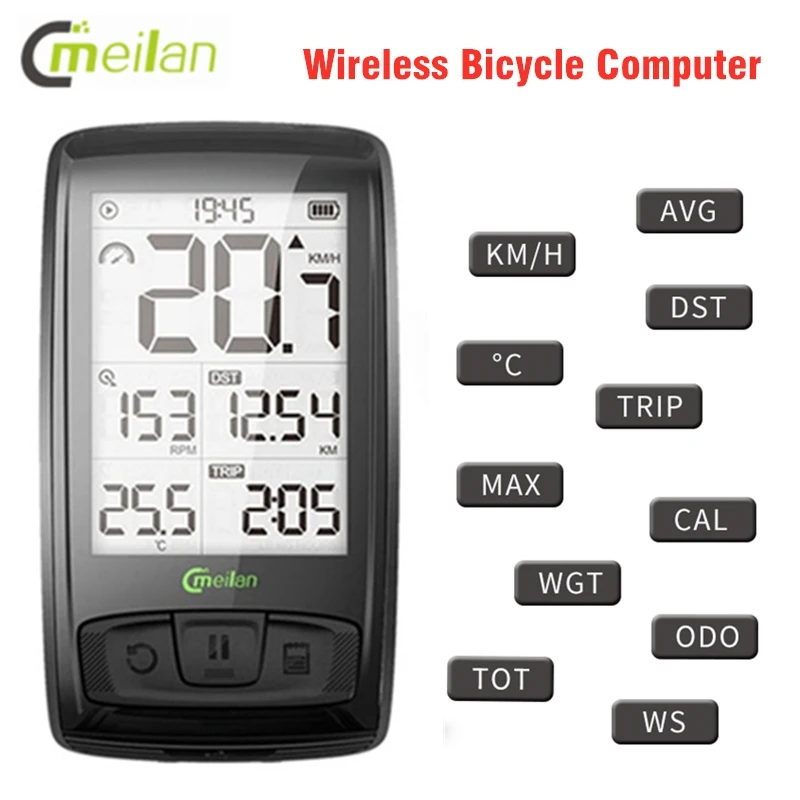 Wireless Bicycle Computer M1 M4 Waterproof Bike Computer with Heart