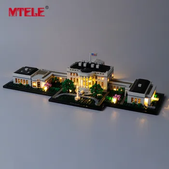 

MTELE Brand LED Light Up Kit For Architecture Series The White House Toys Lighting Set Compatible With 21054