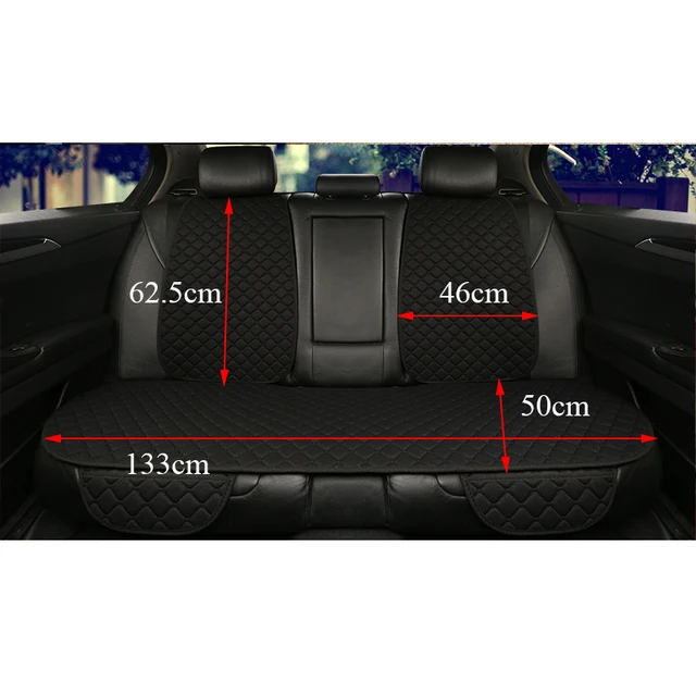 Universal Car Seat Cover Protector Linen Front Rear Back Flax Summer Cushion Pad Mat Sedan Suv Pick-up Car Interior Accessories 4