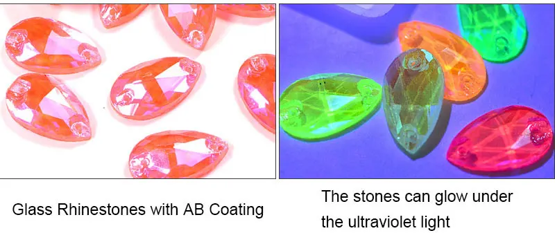 Каплевидные красочные стразы пришить стразы стеклянные капли шитье стразами стразы флуоресцентные неоновые стразы для одежды B3852