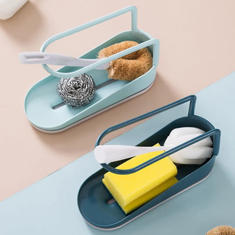 

TTLIFE Kitchen Dishcloth Holder Towel Rag Hanger Sink Dish Cloth Clip Shelf Drain Dry Organizer Bathroom Cleaning Supplies