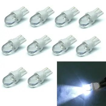 

10Pcs/Set T10 White 12V LED 194 168 158 5W 6500K Side Car Auto Wedge Dashboard Light