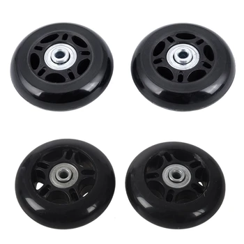 

4 Set Luggage Suitcase Replacement Wheels Axles and Wrench Repair Set, 2 Set OD 68Mm & 2 Set 75X23Mm