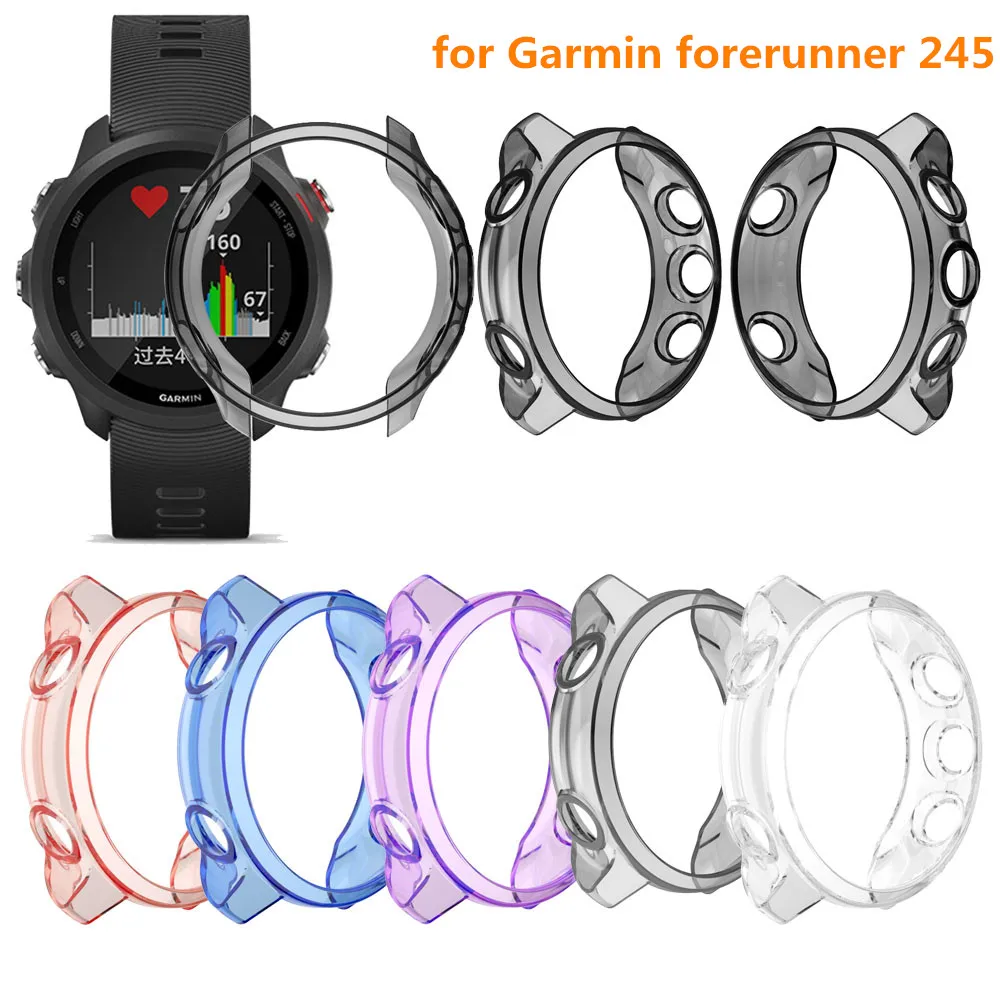 Силиконовый чехол для смарт-часов Garmin forerunner 245 защитная рамка из ТПУ 245/245 м