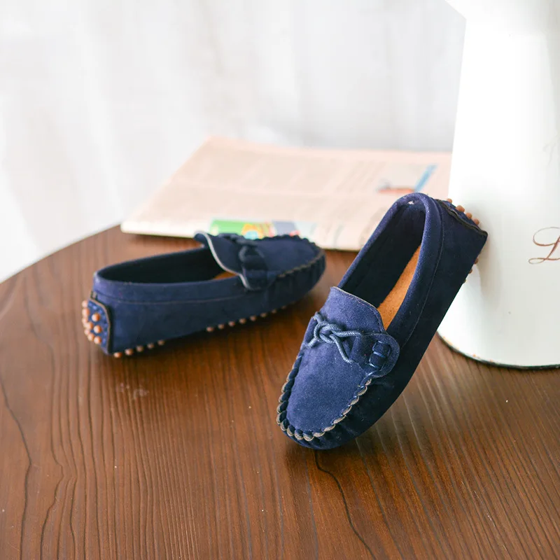 crianças sapatos de couro clássico all-match loafers