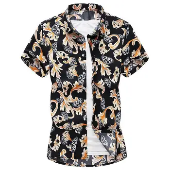 

Plus Size 7XL 6XL 5XL Mens Hawaiian Shirt Male Casual Camisa Masculina Printed Beach Shirts Short Sleeve Brand Clothing XXXXXXXL