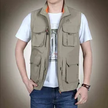 Nian Jeep открытый мульти-карманы плюс бархат мужской жилет отложной воротник Рыбалка фотографический жилет осень и зима большой