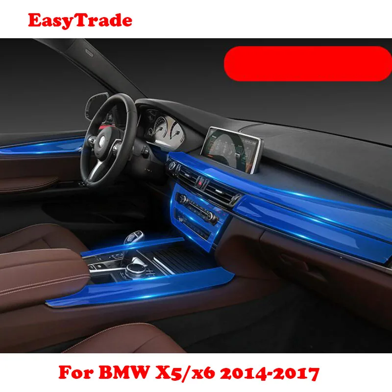 

Car Sticker Center Console Panel Sticker Inner Complete Protective Film TPU Transparent Film For BMW X5 X6 2014-2017 Accessories