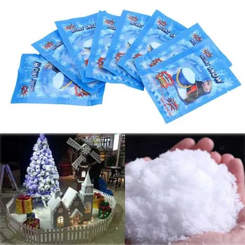 

5PCS Artificial Snowflakes Magic Instant Snow Powder Fake Fluffy DIY Artificial Simulation Snow Festival Party Christmas Decor