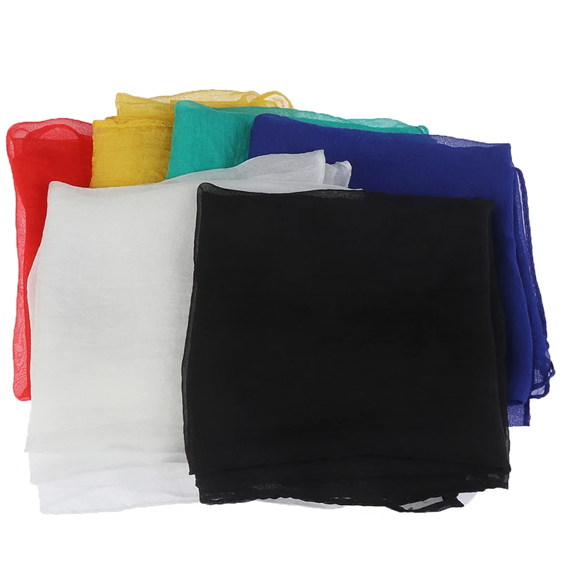 

1 Pcs 60* 60 Cm Colorful Silk Scarf Magic Tricks Close Up Street Stage Magic Prop Accessories Magicians Gimmick Illusion