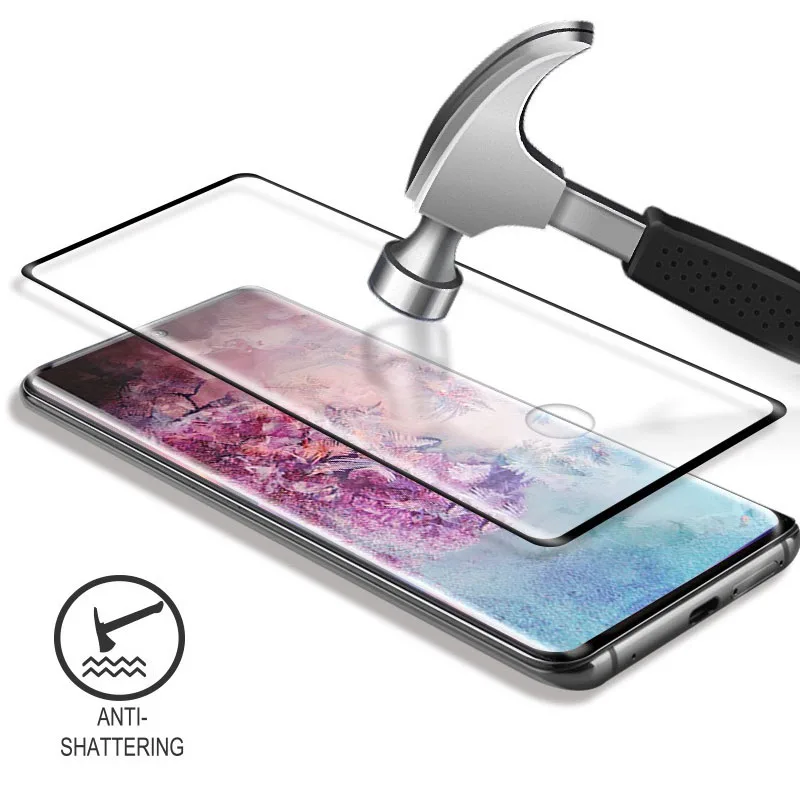 

For Samsung Galaxy Note 10 Pro 3D Full Cover Tempered Glass Screen Protector Film with Fingerprint Touch Get Camera Film Free