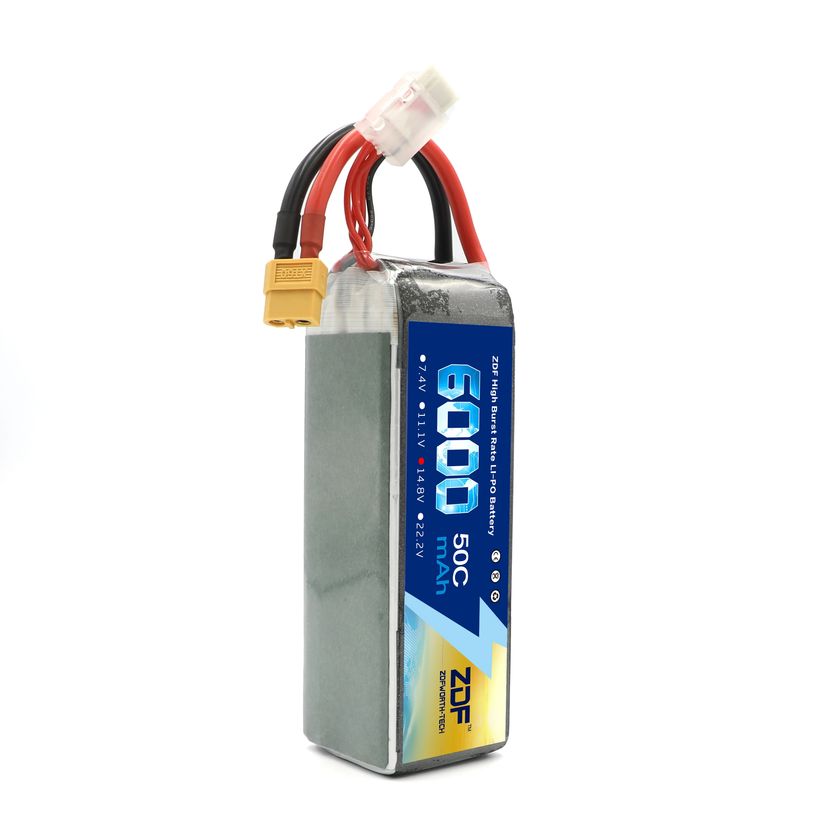 ZDF 2 шт./лот 4S LiPo 14,8 в 6000 мАч аккумулятор с ру 50C-100C XT60 Deans разъем для Traxxas X-maxx 1:10 1:8 автомобилей REDCAT LOSI грузовик