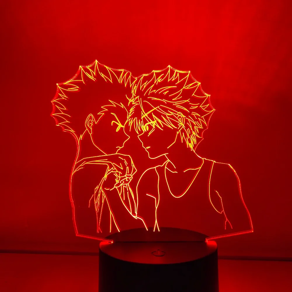Аниме Охотник X 3d светильник Freecs Killua фигурка СВЕТОДИОДНЫЙ Ночник 3D Новинка