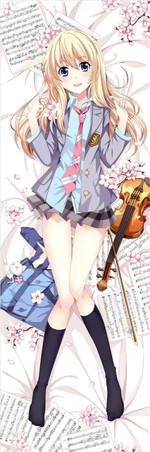 Shigatsu fronha de travesseiro wa kimi no uso, personagens do anime,  miyazono, kaori, capa de almofada para sua mentira em abril - AliExpress