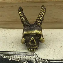 EDC инструменты латунный нож бусины латунный Рог череп бусы на шнурок Паракорд нож инструмент кулон#161