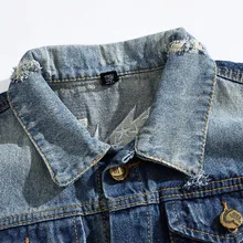 Мужская одежда приталенный джинсовый жилет Мужская джинсовая куртка жилет молния вышивка Повседневный жилет