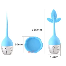 Ситечко для чая из нержавеющей стали, нетоксичное Силиконовое ситечко для заварки чая, милый многоразовый чайник, аксессуары, товары для дома, KitchenTool