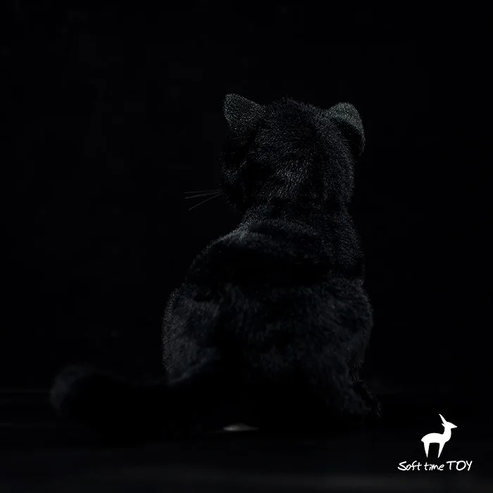 Настоящая жизнь плюшевые черные кошки игрушки мягкие и гладкие мягкие животные игрушка подарок украшение