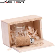 JASTER, новинка, usb 2,0, флеш-накопитель, 4 ГБ, 8 ГБ, 16 ГБ, 32 ГБ, 64 ГБ, стеклянная бутылка, пробка, usb флеш-накопитель, карта памяти, свадебный подарок