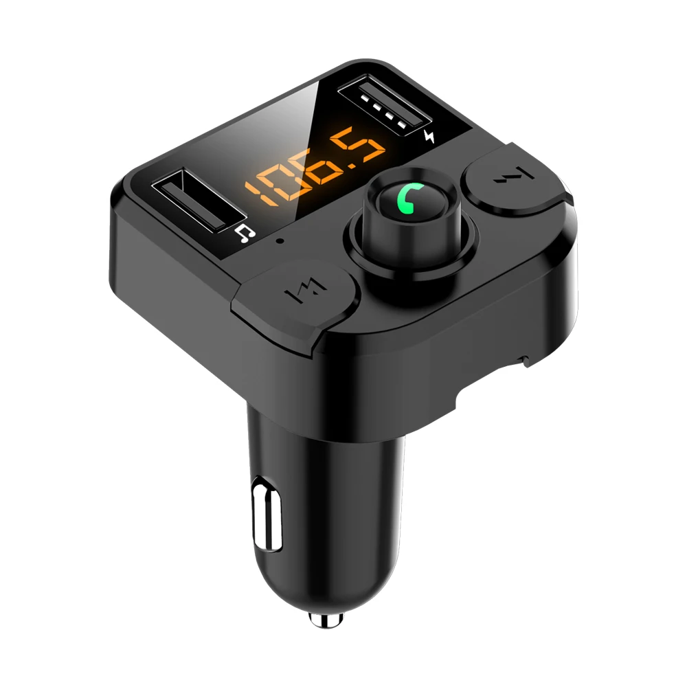 Двойное USB Автомобильное зарядное устройство с fm-передатчиком Bluetooth hands-free FM модулятор автомобильное зарядное устройство для телефона для iPhone