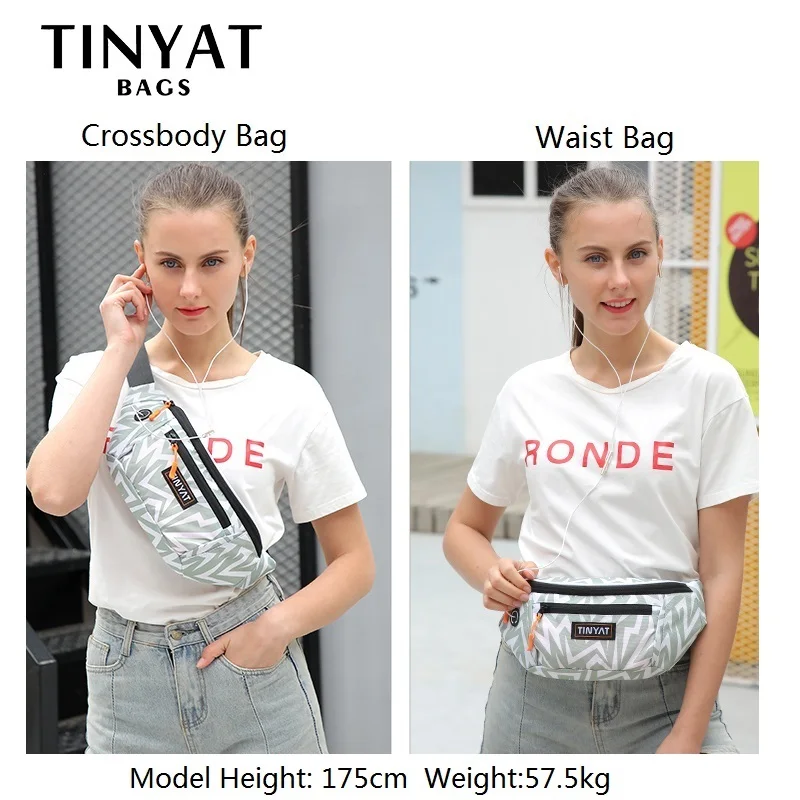 Женская поясная сумка TINYAT, сумка-пояс для хранения телефона, денег, повседневная сумка с богемным принтом, с 4 карманами, поясная сумка для путешествий сумка на пояс поясная сумка бананка барсетка riñonera сумка поя