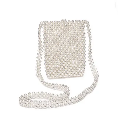 YM1655 Бренд ручной жемчужные сумочки Lady beaded сумка Для женщин вечерние Винтаж сумки Ins маленькая сумка с клапаном мини сумка через плечо - Цвет: YM1655