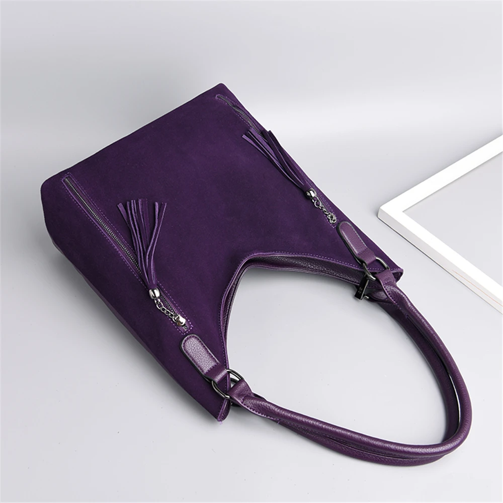 Новые женские замшевые кожаные ручные сумки элегантные роскошные дизайнерские