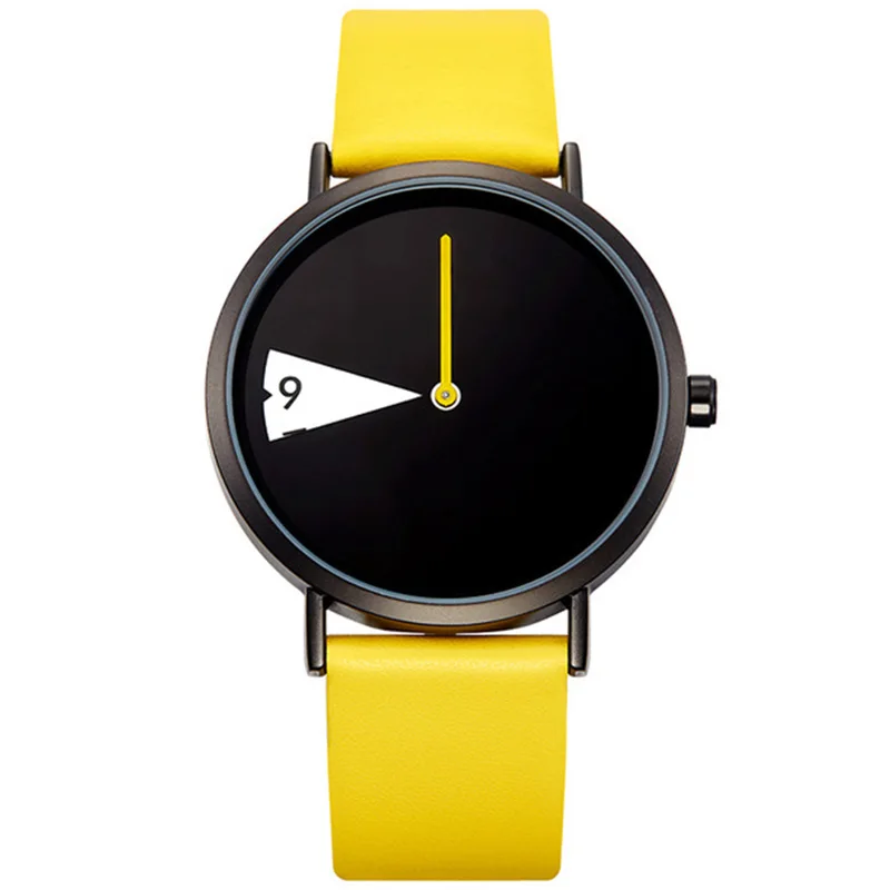 

Fashion Dial Rotating Quartz Watch A Pointer Simple Belt Female Watch